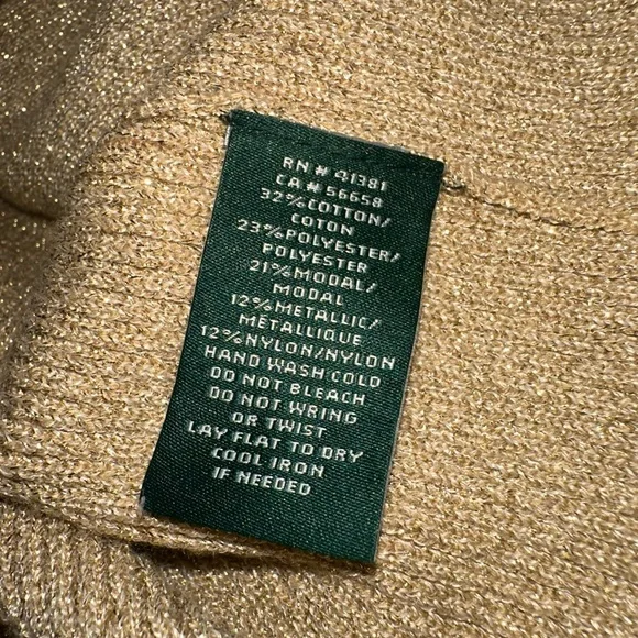 NEW Ralph Lauren Women's Golden Turtleneck Sweater - Size M - Picture 9 of 9